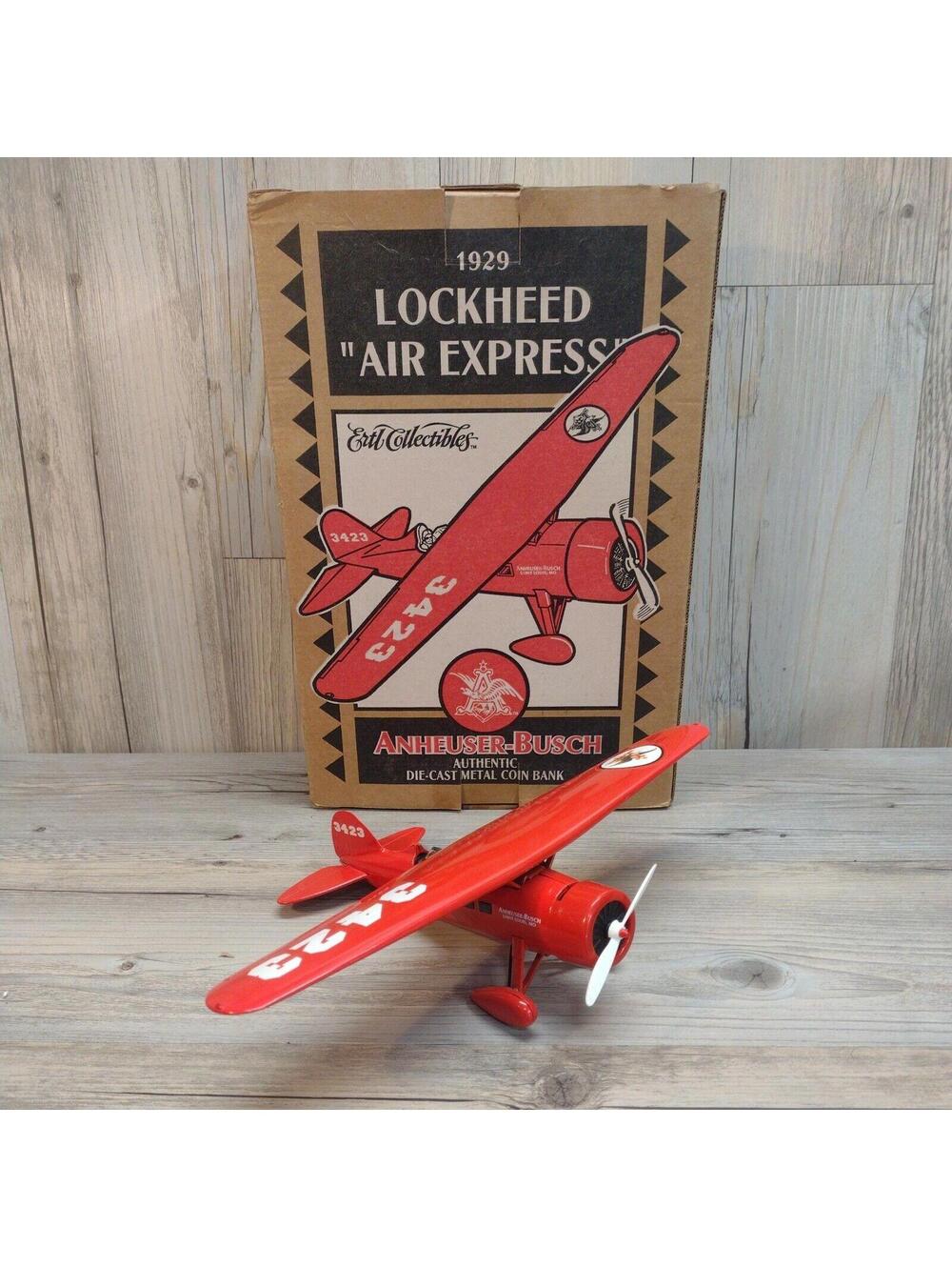 1929 Lockheed Air Express Die-Cast Coin Bank - Anheuser-Busch Collectible